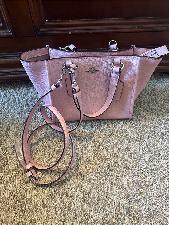 Coach Handbags - Coach Light Pink Pebbled Leather Satchel